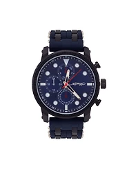 Ed Hardy Men's Navy Silicone Strap Watch 48mm