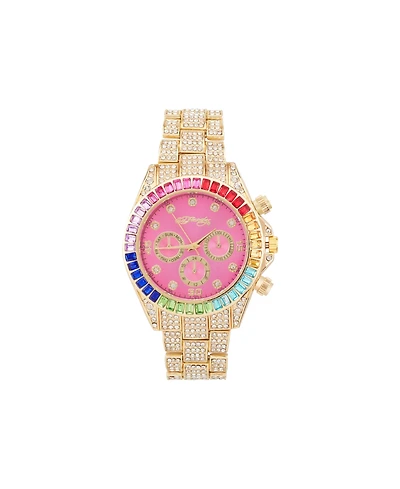 Ed Hardy Women's Quartz Shiny Gold-Tone Metal Alloy Watch 40mm