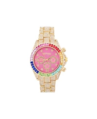 Ed Hardy Women's Quartz Shiny Gold-Tone Metal Alloy Watch 40mm