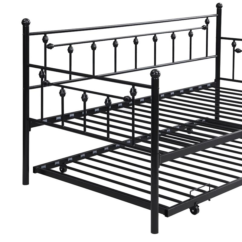 Simplie Fun Daybed With Trundle Black