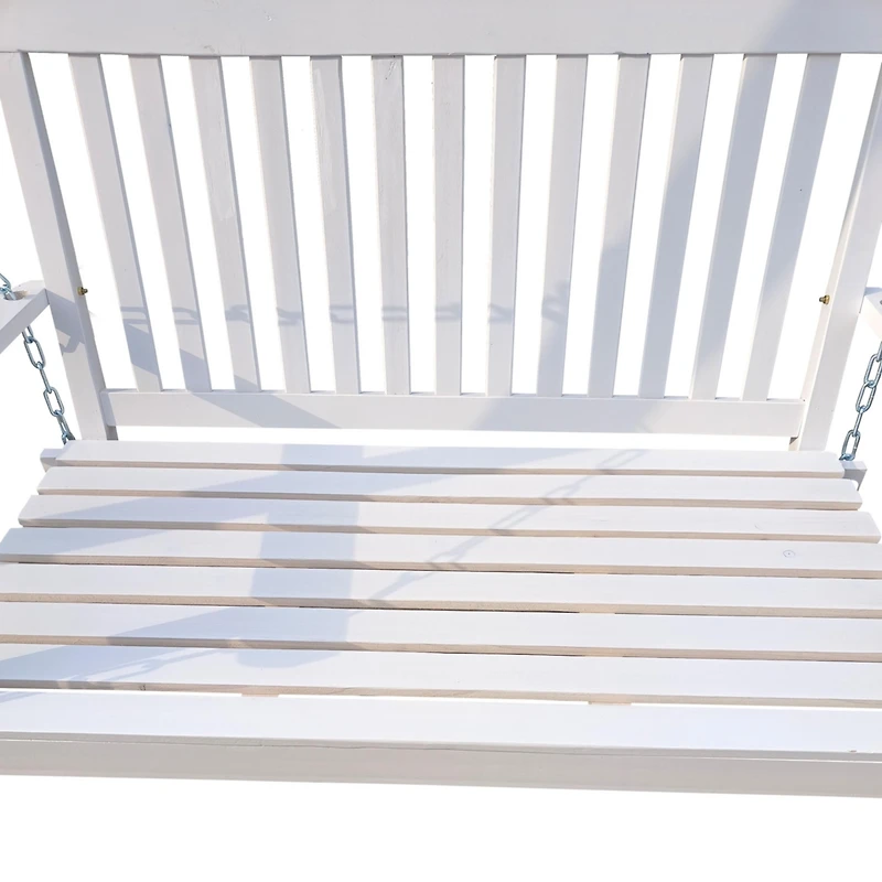 Streamdale Outdoor Wood Swing with Armrests, Easy Assembly