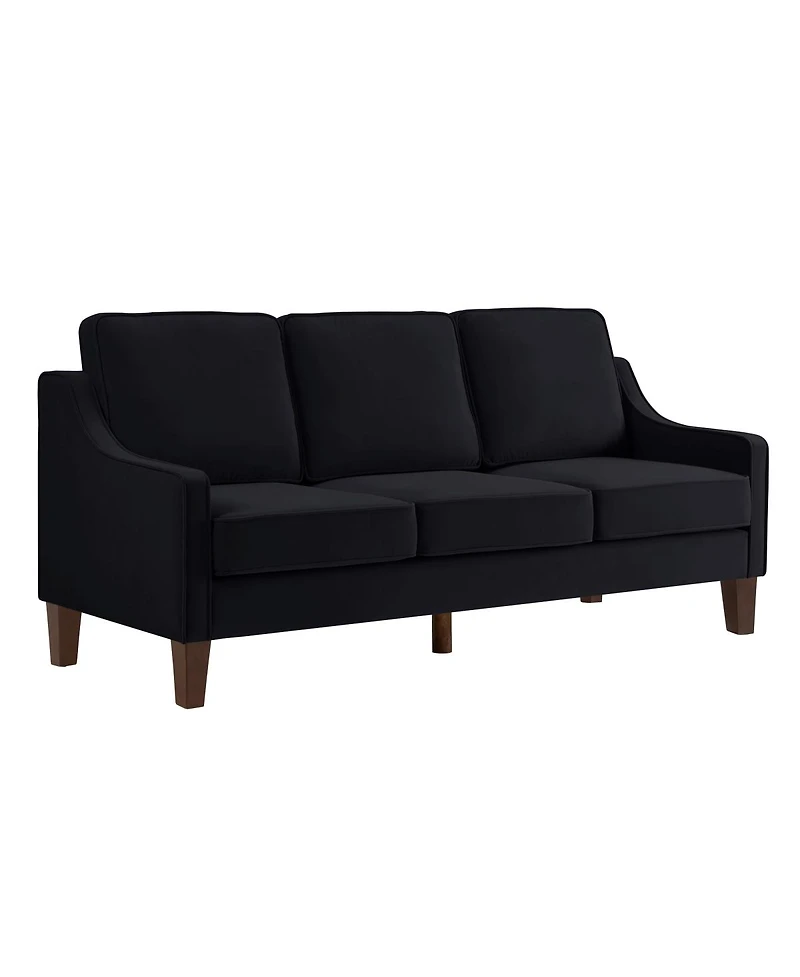Streamdale Furniture Modern Velvet 3-Seat Sofa with Removable Cushions
