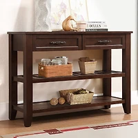 Streamdale Furniture Mid-Century Style Solid Wood Console Sofa Table