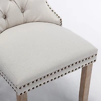 Streamdale Contemporary Flax Upholstered Dining Chair Set