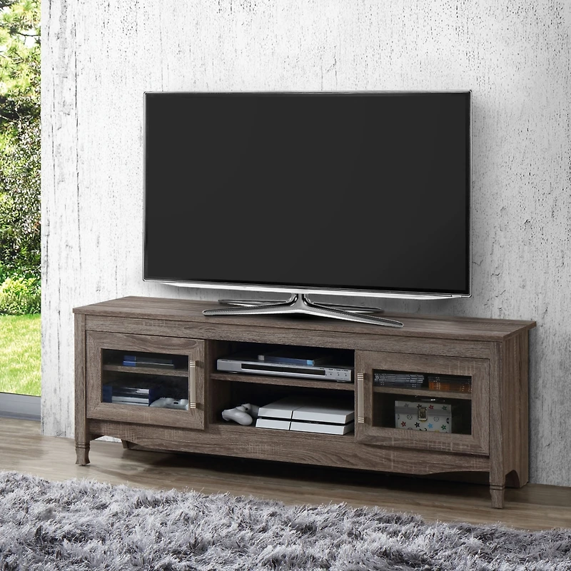 Simplie Fun Grey Driftwood Tv Stand
