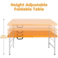 Streamdale Folding Portable Table (4FT, Orange)