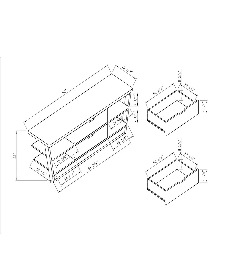 Simplie Fun Tv Stand Brown Walnut