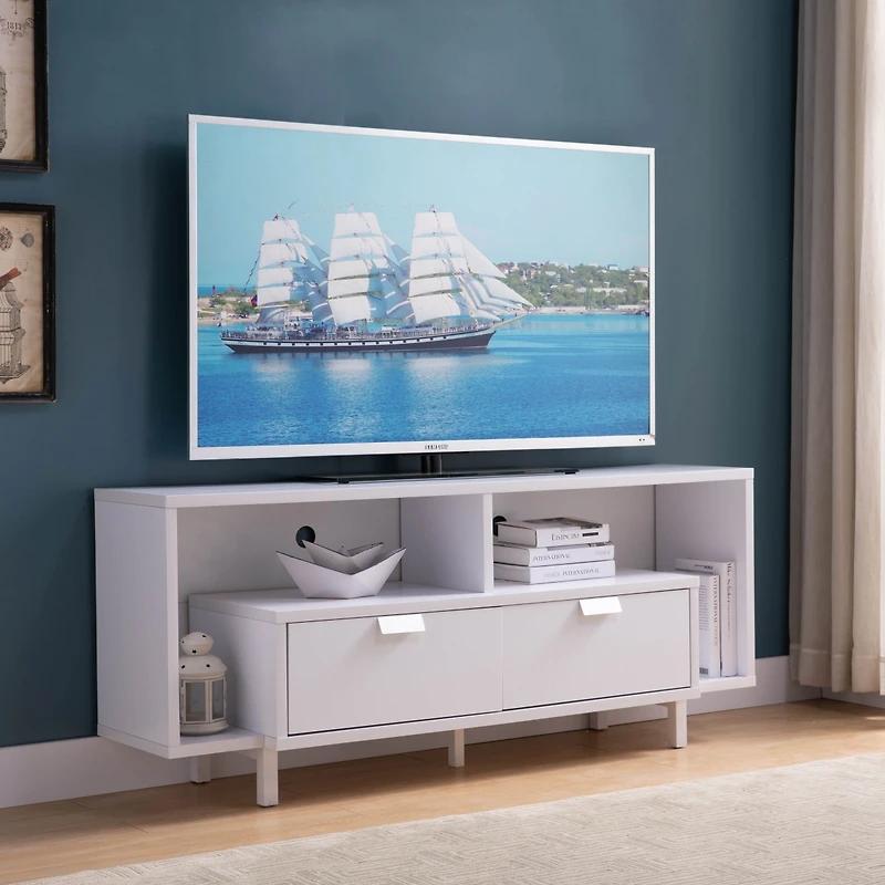 Streamdale Tv Stand White for Home or Office Use