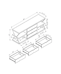 Simplie Fun Tv Stand White Oak