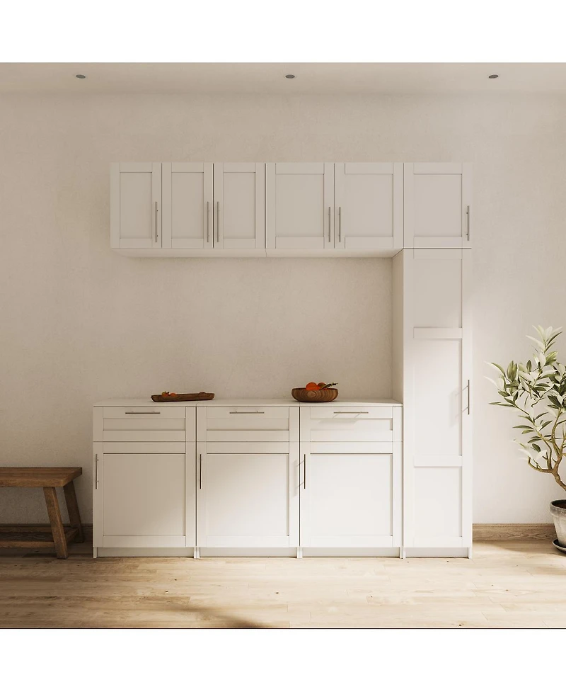 Streamdale White Wall-Mounted Storage Cabinet, 71"H