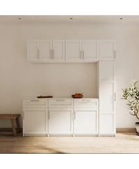 Streamdale White Wall-Mounted Storage Cabinet, 71"H