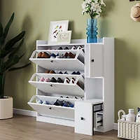Streamdale 3-Drawer Shoe Cabinet & Seat Organizer