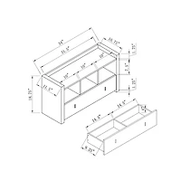 Simplie Fun Shoe Bench Red Cocoa