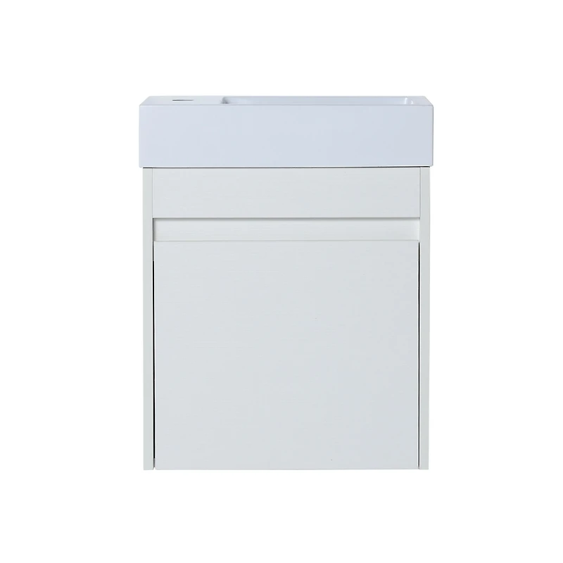 Streamdale Floating Bathroom Vanity with Resin Sink and Soft-Close Door
