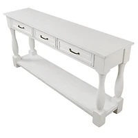 Streamdale 63" Wood Console Table with Drawers & Shelf