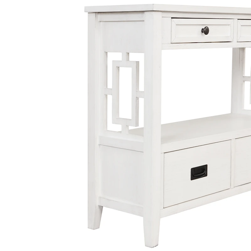 Streamdale 36" Farmhouse Console Table with Drawers and Shelf