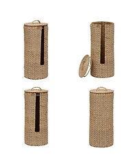 Household Essentials 3-Piece Set Wicker Bathroom Accessories