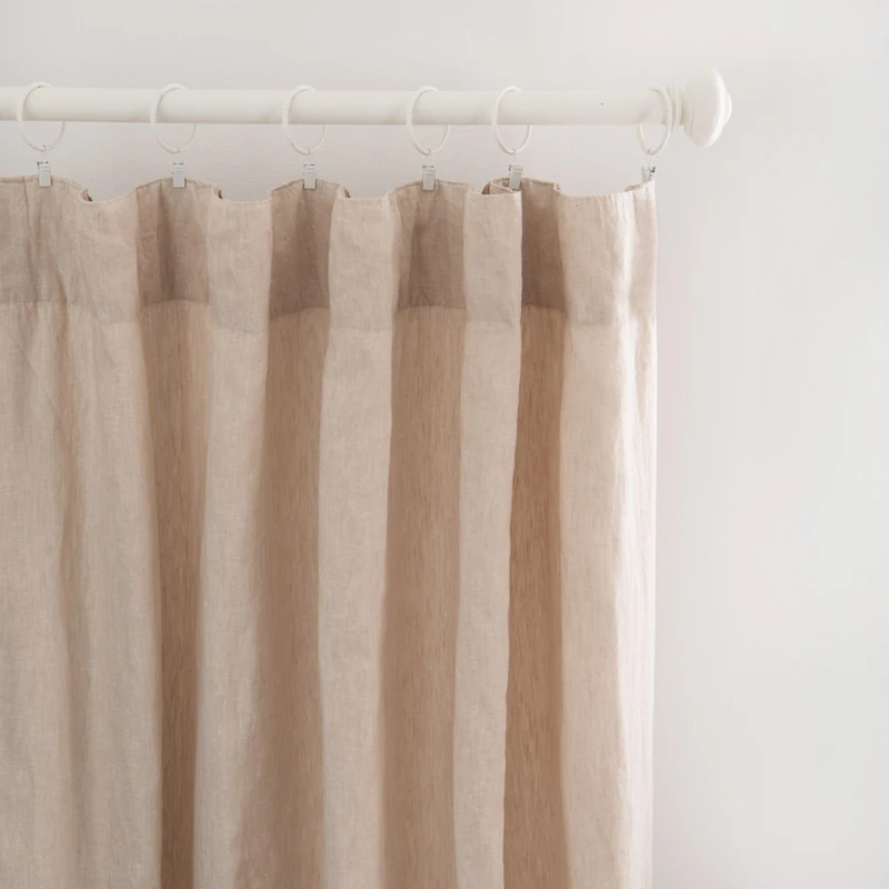 100% French Linen Window Curtain Set