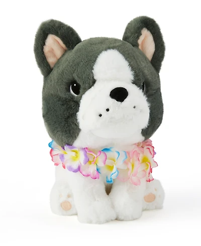 Geoffrey's Toy Box 10" Plush French Bull Dog with Lei, Created for Macy's