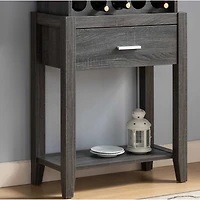 Streamdale Furniture Wine Cabinet Distressed Grey