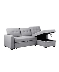 Streamdale Upholstered Pull Out Sectional Sofa With Chaise