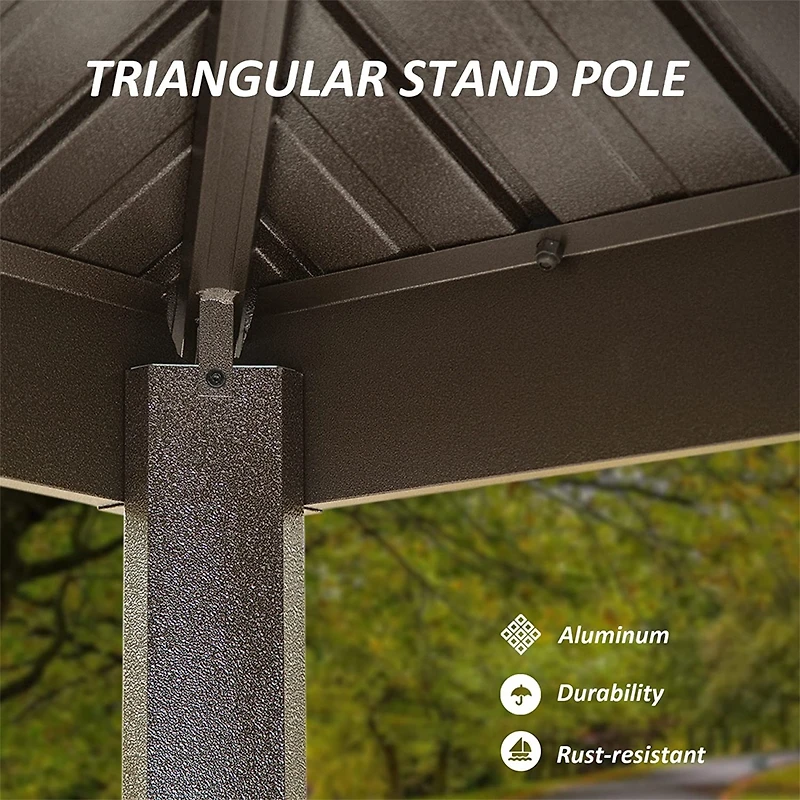 Streamdale Premium Aluminum Bbq Gazebo (Brown)