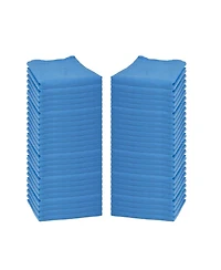 Arkwright Home Huck Cleaning Towels (Bag of 50), 14x24 in., Cotton, Blue, Multi-Purpose, Reusable