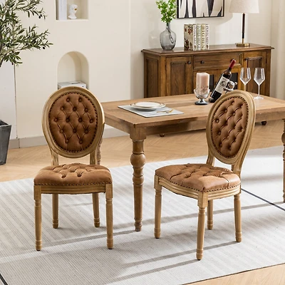 Streamdale Luxurious French Dining Chairs with Pull-Ups and Solid Wood Frame