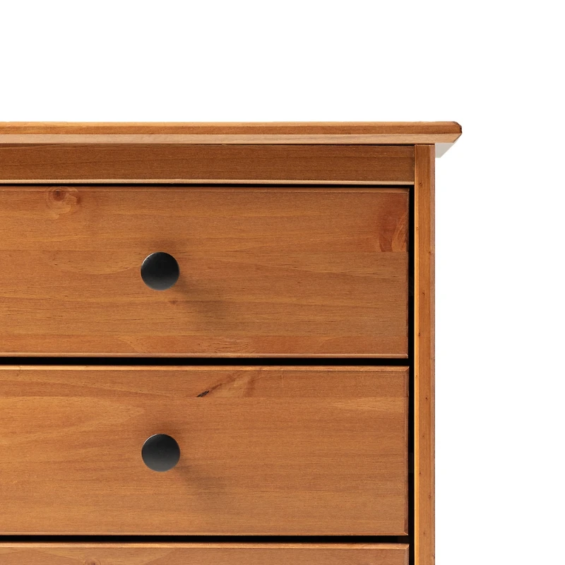 Streamdale Classic 3-Drawer Solid Wood Nightstand - Caramel