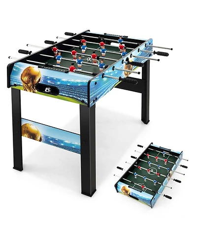 37 Inches Foosball Table with Removable Legs, 2 Balls and 2 Manual Scorers