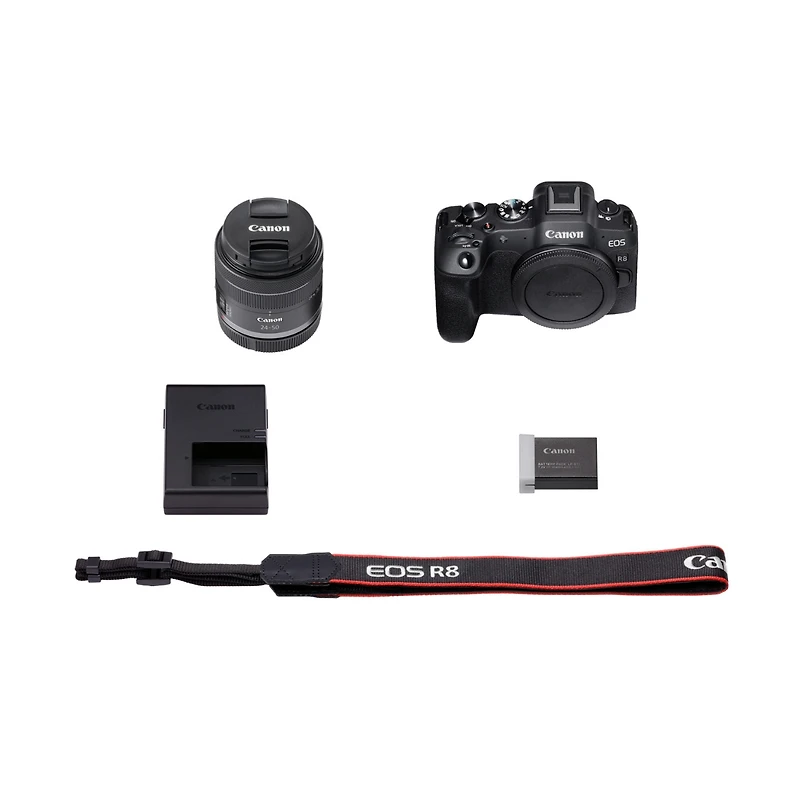 Canon Eos R8 Mirrorless Camera with Rf 24-50mm f/4.5-6.3 Is Stm Lens