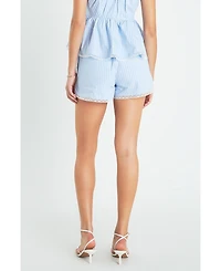 English Factory Women's Striped Shorts