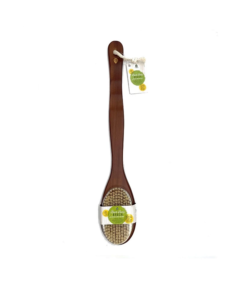 Pursonic Bath Body brush with long bamboo handle