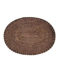 Saro Lifestyle Woven Rattan Placemats Set of 4,14"x19"