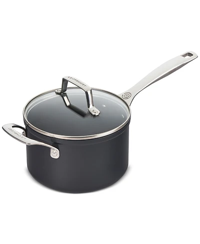 Le Creuset Essential Nonstick Ceramic 3-Qt. Saucepan with Glass Lid