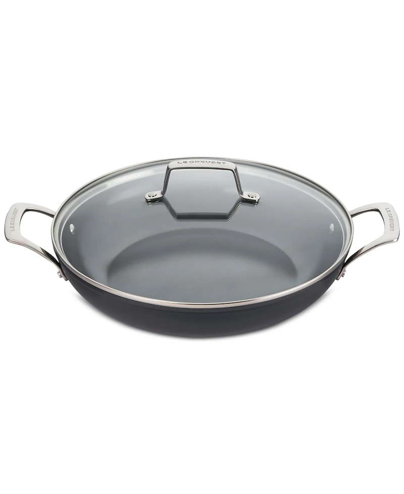 Le Creuset Essential Nonstick Ceramic 3.9-Qt. Shallow Braiser with Glass Lid