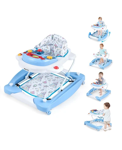 6 1 Baby Walker Adjustable Toddler & Activity Center with Music Tray