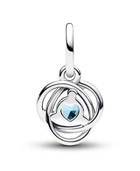 Pandora Sterling Silver Birthday Circle Stone Dangle Charm
