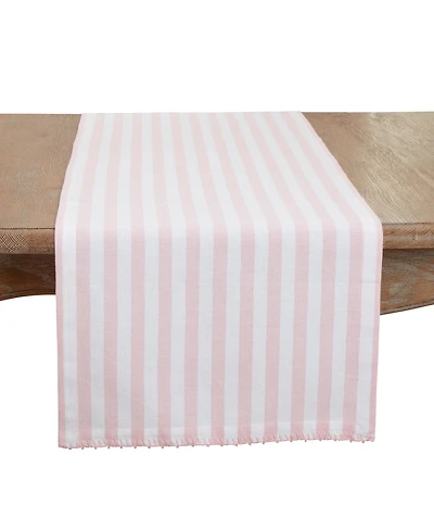 Saro Lifestyle Soothing Stripes Table Runner, 16"x72"