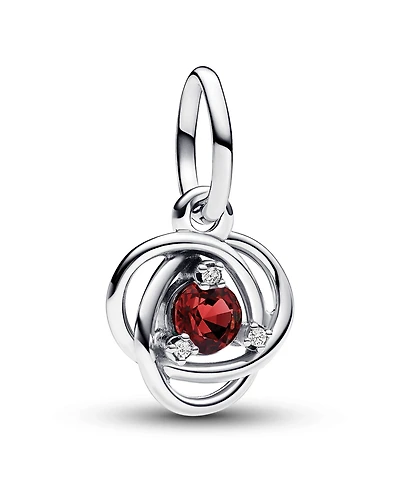 Pandora Sterling Silver Birthday Circle Stone Dangle Charm