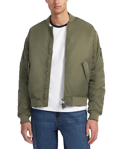 Guess Jeans Men's Water-Repellent Full-Zip Bomber Jacket