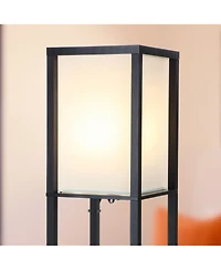 Maxwell Led Shelf Floor Lamp with Usb Port, Outlet and Wireless Charging Pad (63"), Bulb Included