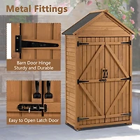 Streamdale Wooden Outdoor Storage Cabinet with Shelves and Latch