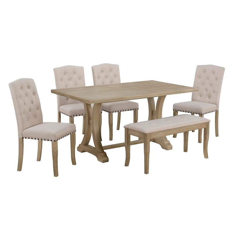 Streamdale Farmhouse 6-Piece Dining Set