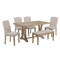 Streamdale Farmhouse 6-Piece Dining Set