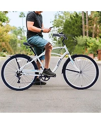 Men'S Beach Cruiser Bike, 7 Speed Bicycles, 26"Inch Multiple Colors