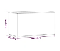 Storage Chest White 33.1"x16.5"x18.1" Engineered Wood