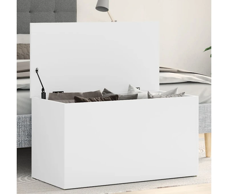 Storage Chest White 33.1"x16.5"x18.1" Engineered Wood