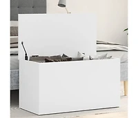 Storage Chest White 33.1"x16.5"x18.1" Engineered Wood