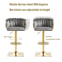 Streamdale Vintage Bar Stools With Back And Footrest Counter Height Dining Chairs